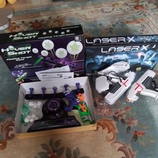 2  Games Laser X 88016 Two Player Gaming Set & Hover Shot floating target game 