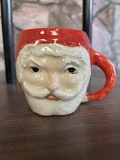 Vintage Santa Claus Jug /mug  1950s Hand Painted Nostalgic Christmas