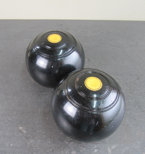Pair vintage lignum vitae - of,