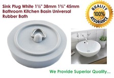 Sink Plug White 1½" 38mm 1¾"