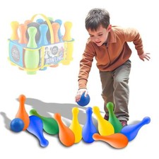 Kids Large Bowling Balls Skittles Play Set for Outdoor Indoor Fun Game Activity