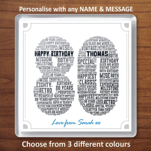 80th birthday personalised - 80th,