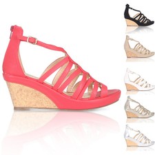 NEW WOMENS LADIES STRAP CORK