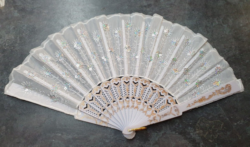White sequins fabric plastic - sequins,