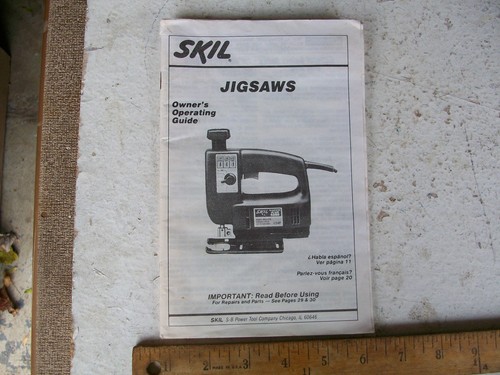 Skil jigsaws owners operating - jigsaws,