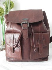 SPIKES & SPARROW!!! GENUINE LEATHER COGNAC UNISEX BACKPACK RUCKSACK!!!