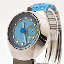 [NOS] SEIKO Alba AKA V707-0A10 UFO Bullhead Blue Dial Quartz Men's Watch JAPAN