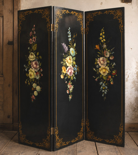 Antique french folding - antique, screen
