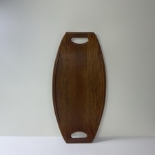 DANSK TEAK SURFBOARD SERVING TRAY JENS QUISTGAARD MID CENTURY MODERN DENMARK