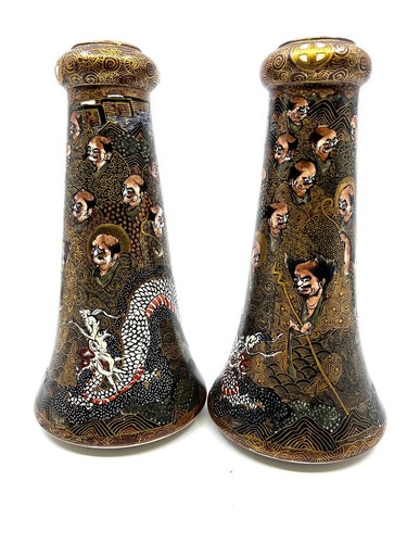 Antique japanese satsuma vase - japanese,