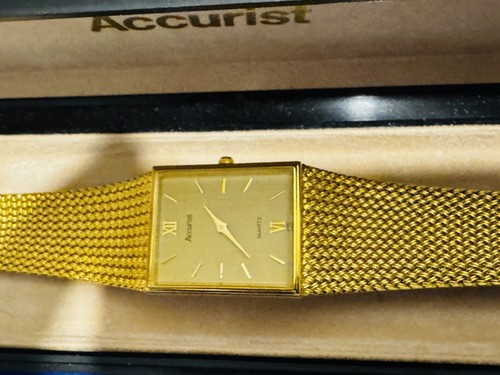 Accurist quartz analogue gold - quartz,