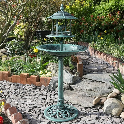 Bird bath feeder traditional - &,