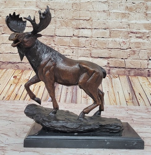 Real bronze buck deer elk - deer, stag