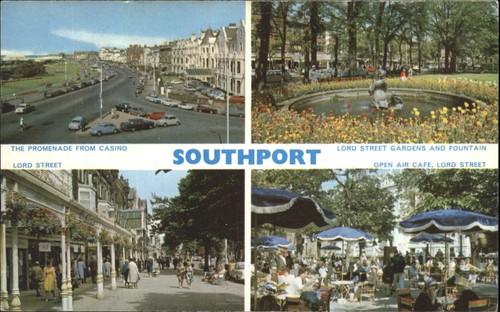 Vintage southport postcard - southport,