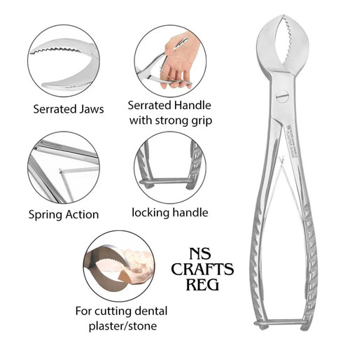 Dental plaster nippers - plaster,