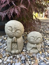 Stone Monk Statue - Outdoor Garden Ornament Zen Monks Buddha Figure Sculpture