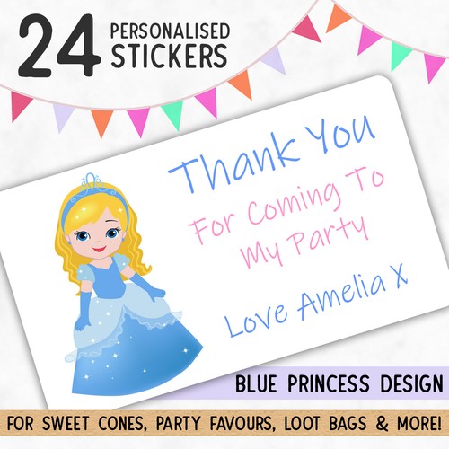 Personalised blue princess - personalised,