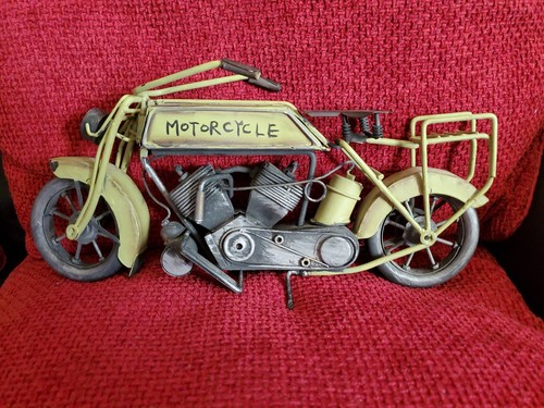 Metal vintage style motorcycle - metal,