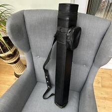 Vintage Leatherette Black Croc Skin - Light Weight Pool Cue Carry Travel Case