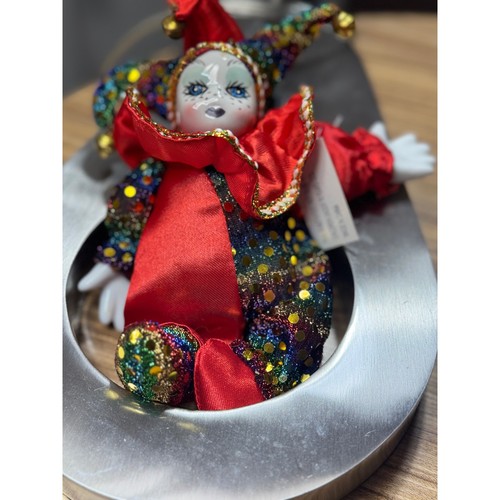 Vintage porcelain jester doll - jester,