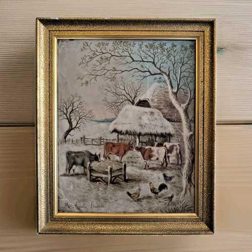 Painting rustic winter - painting,