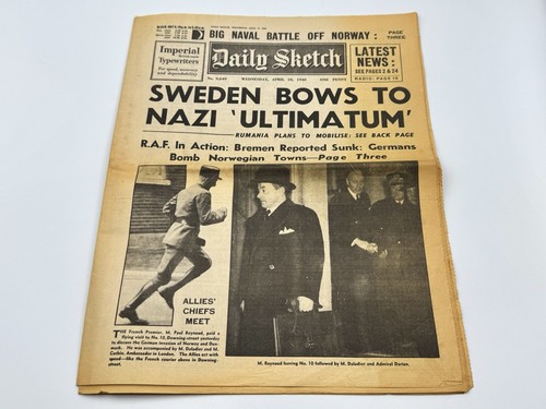 Ww2 newspaper daily sketch - ww2,