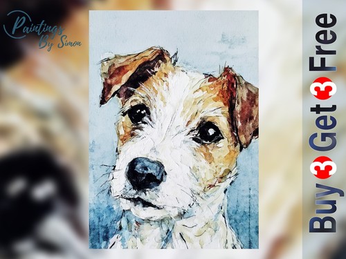 Jack russell terrier 5x7 print - jack,
