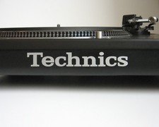 2 x Technics SL1200 1210 MK2,MK5,MK7 custom decals sticker BRUSHED CHROME