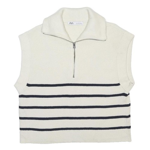 Zara womens white navy - white,