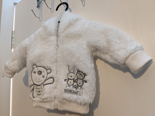 White furry jacket with - jacket, teddy