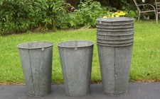 6 OLD Vintage GALVANIZED Sap