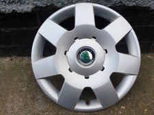 One Genuine Skoda Fabia 14" Wheel Trim Hub Cap x1