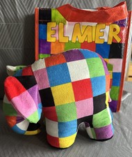 Elmer Plush Toy, Reusable Elmer Bag and 10 Elmer books