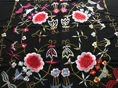 Vintage embroidered piano - vintage,