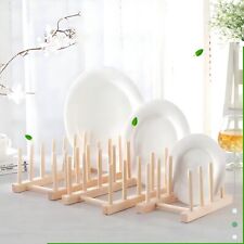 Wooden Dish Rack Stand Holder
