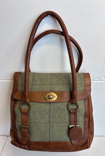 Bolla brown leather green wool - leather,