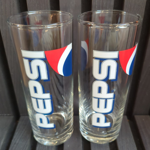 Vintage pepsi glasses highball - pepsi,