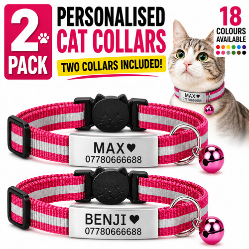 Personalised reflective cat - personalised,