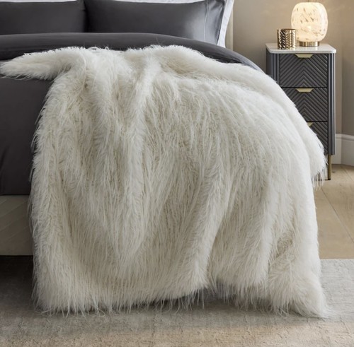 Next ivory feather long faux - next,
