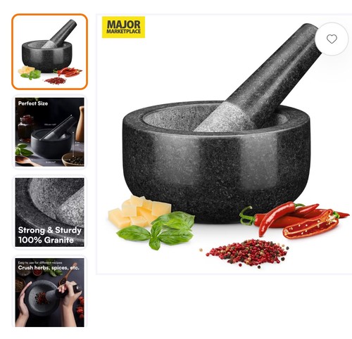Pestle and mortar set - h&s,