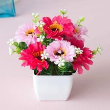 Fake Artificial Small Flowers Plants In Pot Home Office Party Table Decor