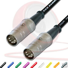 Van Damme Midi Lead. 5 Pin Din PHANTOM POWER Synth, Interface, Foot Switch Cable