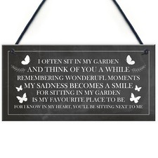 Garden Plaque Summer House Sign Hanging Garden Shed Sign Friendship Memorial