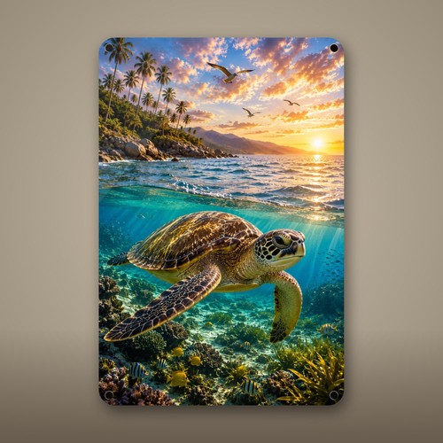 Sea turtle diving - turtle,