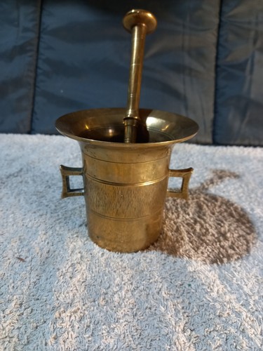 Vintage brass pestle and - vintage,