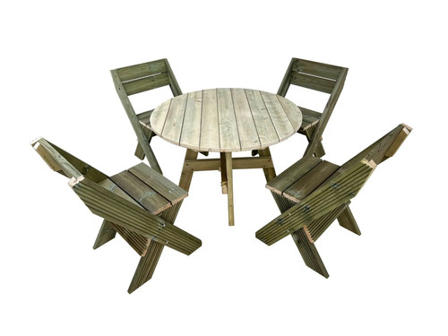 Round picnic table - round,
