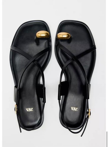 Zara flat sandals - zara, with