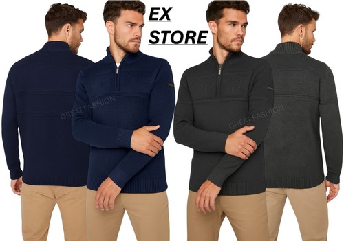 Mens jumper pull over half - mens, 1/4