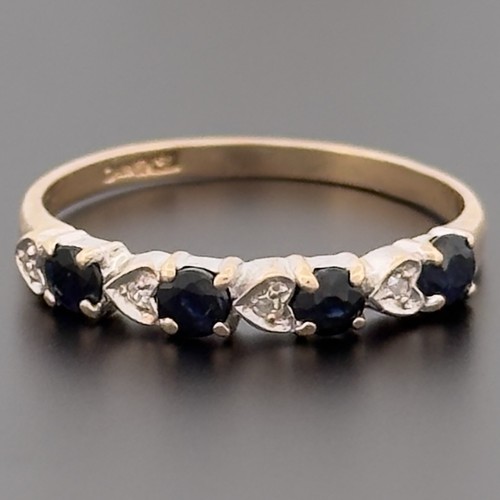 9ct yellow gold sapphire - gold,