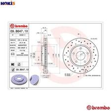 2x BRAKE DISC 09.B647.1X FOR